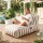 Artiss Outdoor Bean Bag Chair Taupe Memory Foam L-Shape Water-Resistant Polyester 120x60x66cm Long Lasting