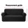Artiss 3 Seater Sofa Cover, High Stretch Polar Fleece in Black, Machine Washable, All-Round Protection, Anti-Slip