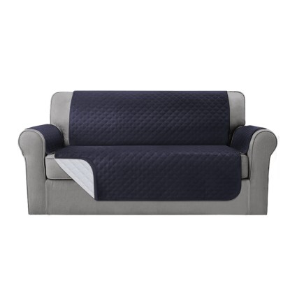 Artiss 3 Seater Sofa Cover Couch Protector, 100% Water Resistant, Dark Grey, Microfibre, Quilted, Anti-Slip, Washable