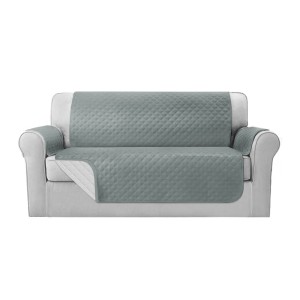 Artiss 3 Seater Sofa Cover, Grey - 100% Water Resistant, Diamond-Quilted, Microfibre, Anti-Slip, Machine Washable