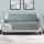 Artiss 4-Seater Sofa Cover - 100% Water-Resistant, Grey, Diamond-Quilted, Microfibre Fabric, Anti-Slip, Machine Washable