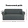 Artiss 3 Seater Sofa Cover Grey Stretch Knitted Fabric, Machine Washable, All-Round Protection, Anti-Slip Strips
