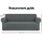 Artiss 4 Seater Sofa Cover Grey, Stretch Knitted Fabric, Machine Washable, Anti-Slip, Fits Most Couch Styles
