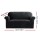 Artiss Black Velvet 2-Seater Sofa Cover - Stretchable, Anti-Slip, Machine Washable Crystal Velvet Couch Protector