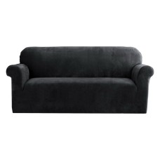 Artiss Velvet Sofa Cover, 3-Seater, Black - Stretchable, Anti-Slip, Machine Washable for All-Around Protection Artiss Velvet Sofa Cover, 3-Seater, Black - Stretchable, Anti-Slip, Machine Washable for All-Around Protection