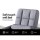 Artiss Adjustable Floor Lounge Sofa Bed, Linen Fabric, Grey, 49x58x71cm, Versatile Swivel Design with Bonus Pillow