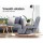 Artiss Adjustable Floor Lounge Sofa Bed, Linen Fabric, Grey, 49x58x71cm, Versatile Swivel Design with Bonus Pillow