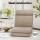 Artiss Floor Chair Sofa 1 Seater Beige Linen, 5-Position Recliner, Foldable, Portable, 122cm, Heavy-Duty Steel Frame