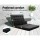 Artiss Lounge Sofa Bed, Charcoal Suede, 2-Seater, 167x95x13cm - Adjustable, Foldable, Easy Storage