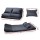 Artiss Charcoal 2-Seater Floor Lounge Sofa Bed with Adjustable Positions, Suede Fabric, Steel Frame, and Pillows