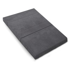 Giselle Bedding Double Grey Foldable Mattress - Velvet Fabric, High-Density Foam, Washable Cover, 180x122x12cm Giselle Bedding Double Grey Foldable Mattress - Velvet Fabric, High-Density Foam, Washable Cover, 180x122x12cm