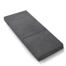Giselle Bedding Foldable Single Mattress - Velvet Grey, High Density Foam, Washable Cover, 180x70x12cm Giselle Bedding Foldable Single Mattress - Velvet Grey, High Density Foam, Washable Cover, 180x70x12cm