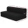 Giselle Bedding Foldable Double Foam Mattress - Black, 180x122cm, Breathable Air Mesh, Washable Cover, Sofa Bed Combo