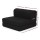 Giselle Bedding Black Foldable Mattress - Convertible Foam Bed/Sofa, Breathable Air Mesh, 180x70x24cm, Washable Cover