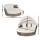 Gardeon Outdoor Wicker Day Bed Set of 3: Beige Sun Lounge with UV-Resistant Frame, Folding Canopy, & Washable Cushions