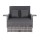 Gardeon Grey Outdoor Day Bed: 4-in-1 Wicker Lounger with Adjustable Backrest, Retractable Trays, and Storage Ottoman