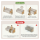 Artiss Folding Kraft Paper Sofa 3-Seater Collapsible Couch with PU Cushions 300kg Capacity 150x59x63cm