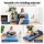 Artiss 3-in-1 Convertible Folding Sofa Bed, Armless Velvet Lounger with Pillow, High-Density Foam, Non-Slip Base, Blue
