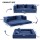 Artiss 3-in-1 Convertible Sofa Bed - Velvet, High-Density Foam, Non-Slip Base, 300KG Capacity, Curved Couch, Blue