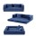 Artiss 3-in-1 Convertible Sofa Bed - Velvet, High-Density Foam, Non-Slip Base, 300KG Capacity, Curved Couch, Blue