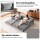 Artiss 3-in-1 Convertible Sofa Bed Velvet Grey Pull Out Mattress Lounge Couch High-Density Foam 300kg