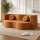 Artiss 2-in-1 Folding Sofa Bed Convertible Futon Love seat Orange Premium Corduroy High-Density Foam Support