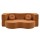 Artiss 2-in-1 Folding Sofa Bed Convertible Futon Love seat Orange Premium Corduroy High-Density Foam Support