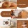 Artiss 2-in-1 Folding Sofa Bed Convertible Futon Love seat Orange Premium Corduroy High-Density Foam Support