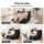 Artiss 2-Seater Lazy Sofa: Velvet Caterpillar Design, Armless, High Resilience Foam, Portable Floor Couch, Black
