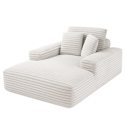 Artiss Beige Sofa Bed Lounge Chair - No Assembly, High-Density Foam, Faux Fur Fabric, Pocket Spring, Bonus Cushions