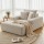 Artiss Beige Sofa Bed Lounge Chair - No Assembly, High-Density Foam, Faux Fur Fabric, Pocket Spring, Bonus Cushions