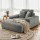 Artiss Grey Faux Fur Sofa Bed Lounge Chair with 30cm Pocket Spring and High Density Foam Comfort Support