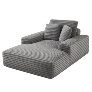 Artiss Grey Faux Fur Sofa Bed Lounge Chair with 30cm Pocket Spring and High Density Foam Comfort Support