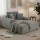 Artiss Grey Faux Fur Sofa Bed Lounge Chair with 30cm Pocket Spring and High Density Foam Comfort Support