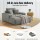Artiss Grey Faux Fur Sofa Bed Lounge Chair with 30cm Pocket Spring and High Density Foam Comfort Support