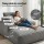 Artiss Grey Faux Fur Sofa Bed Lounge Chair with 30cm Pocket Spring and High Density Foam Comfort Support
