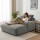Artiss Grey Faux Fur Sofa Bed Lounge Chair with 30cm Pocket Spring and High Density Foam Comfort Support