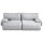 Artiss Grey 2-Seater Modular Sofa Bed - No Assembly, High-Density Foam, Ergonomic Design, Vacuum Packed for Easy Setup