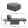 Artiss Siyi 4-in-1 Convertible Sofa Bed Lounge Ottoman Recliner, Linen Grey, Adjustable Backrest, Metal Frame