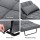 Artiss Siyi 4-in-1 Convertible Sofa Bed Lounge Ottoman Recliner, Linen Grey, Adjustable Backrest, Metal Frame