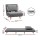 Artiss Grey Linen Convertible Sofa Bed Recliner - 1-Seater, Metal Frame, High-Density Foam, Easy Assembly, 120kg Capacity