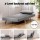 Artiss Grey Linen Convertible Sofa Bed Recliner - 1-Seater, Metal Frame, High-Density Foam, Easy Assembly, 120kg Capacity