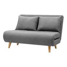 Artiss 2 Seater Sofa Bed Convertible Couch Recliner, Grey Linen, 240kg, Adjustable Split Backrest, 183cm