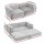 Artiss Convertible Folding Sofa Bed Grey - 2-Seater, Breathable Corduroy, Sturdy Steel Frame, Supports 300kg, 180x200cm