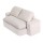 Artiss Convertible Corduroy Sofa Bed 200cm Boneless Couch, 30D High-Density Foam, Lounger with Headrests, Blanket, Beige