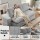 Artiss 200cm Convertible Folding Sofa Bed, 30D High-Density Foam Boneless Corduroy Couch, Grey Lounger for Living Room