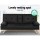 Artiss 3-Seater Sofa Bed, PU Leather, 168CM, Black, Cinema Lounge, Adjustable Recline, Space-Saving Design