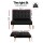 Artiss Black 2-Seater Recliner Sofa Bed Couch – Faux Linen, Adjustable Backrest, Wooden Frame, Rubber Wood Legs