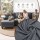 Artiss Modular U-Shaped Sectional Storage Sofa Grey Faux Linen with Movable Ottomans and Deep Seating