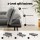 Artiss 3-Seater Sofa Bed Convertible Recliner – Grey Faux Linen, Tufted Design, Adjustable Backrest & Armrests, 176cm